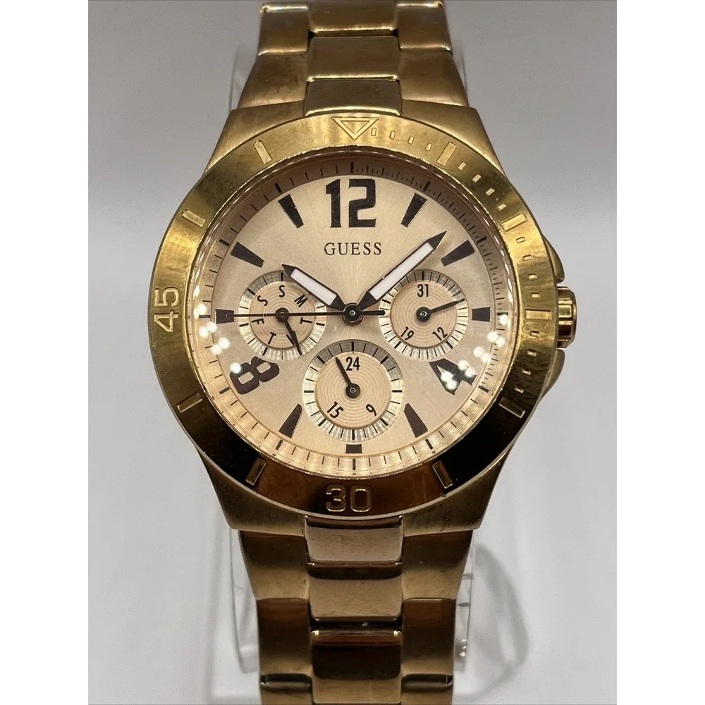 GUESS Women's‎ Active Shine Multi-Function Rose Gold Sport Watch- New Battery